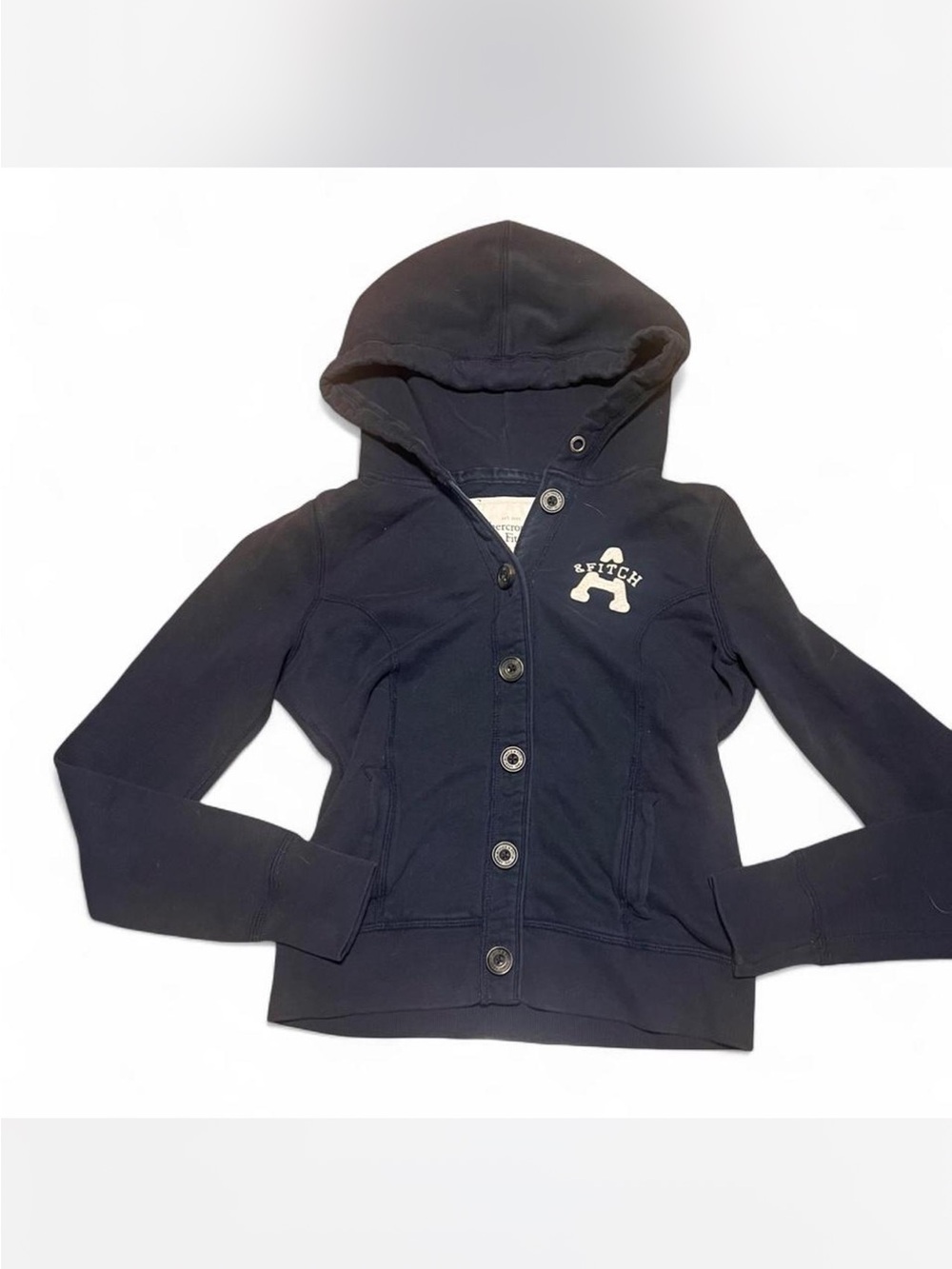 Bella Swan Aesthetic Vintage Abercrombie Track Hoodie Navy
